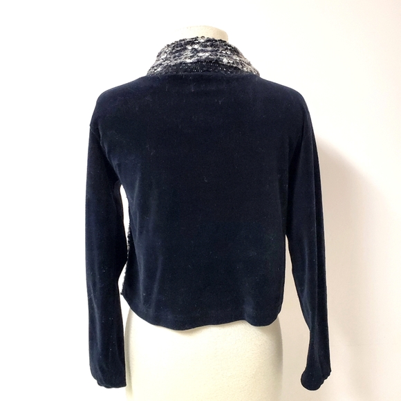 Cozy Cute Teddy Bear Sweater Black Cream - Picture 3 of 6